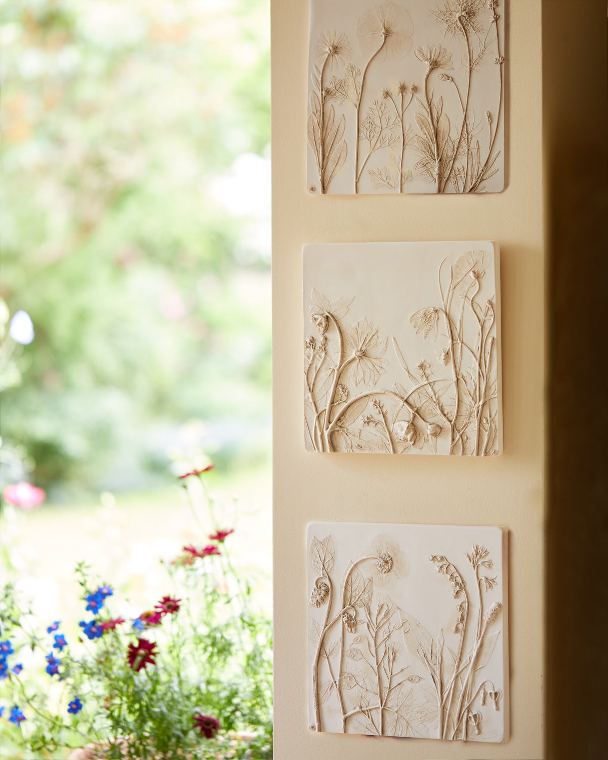 Botanical Relief Tile: Summer
