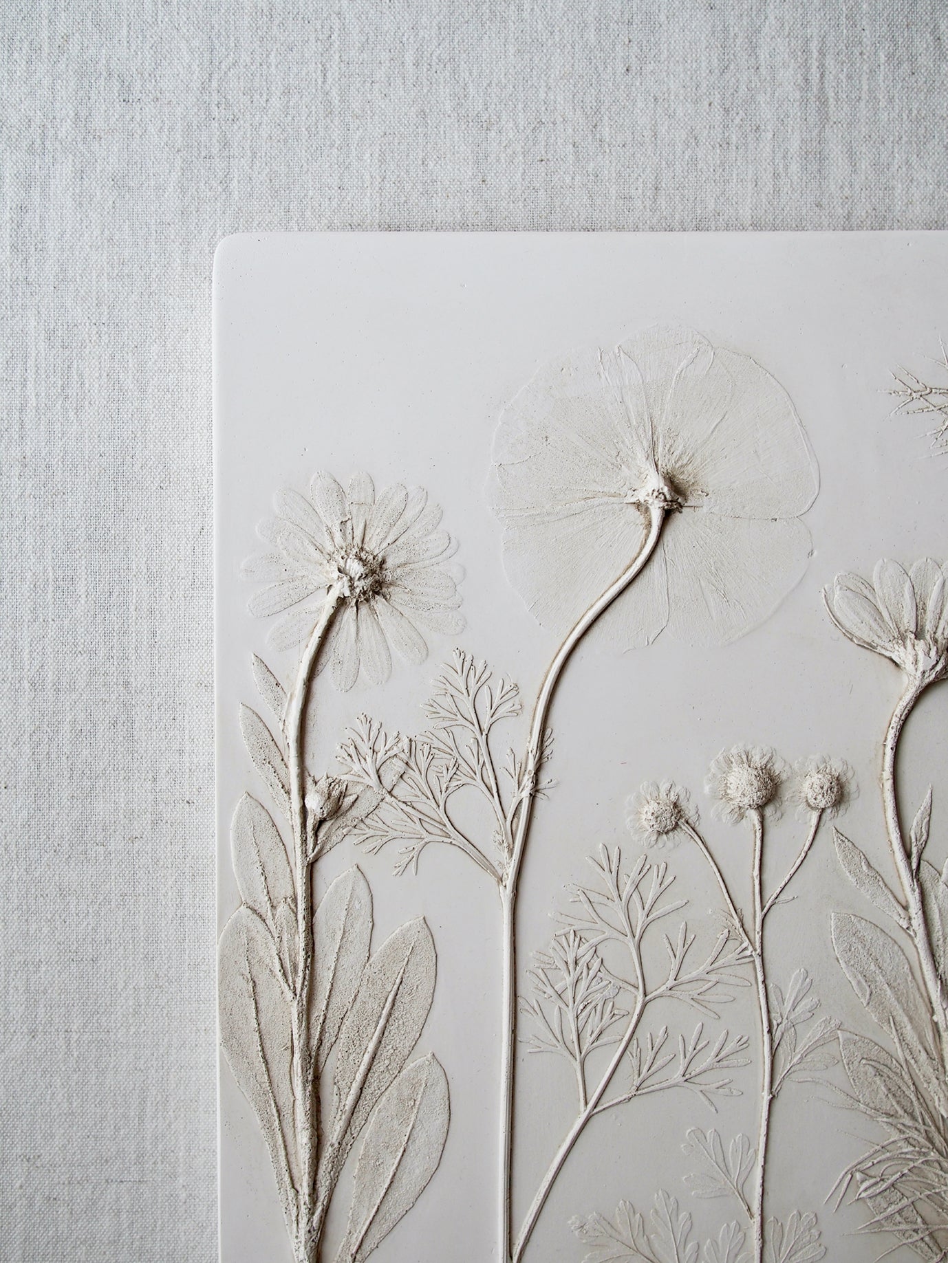 Botanical Relief Tile: Summer