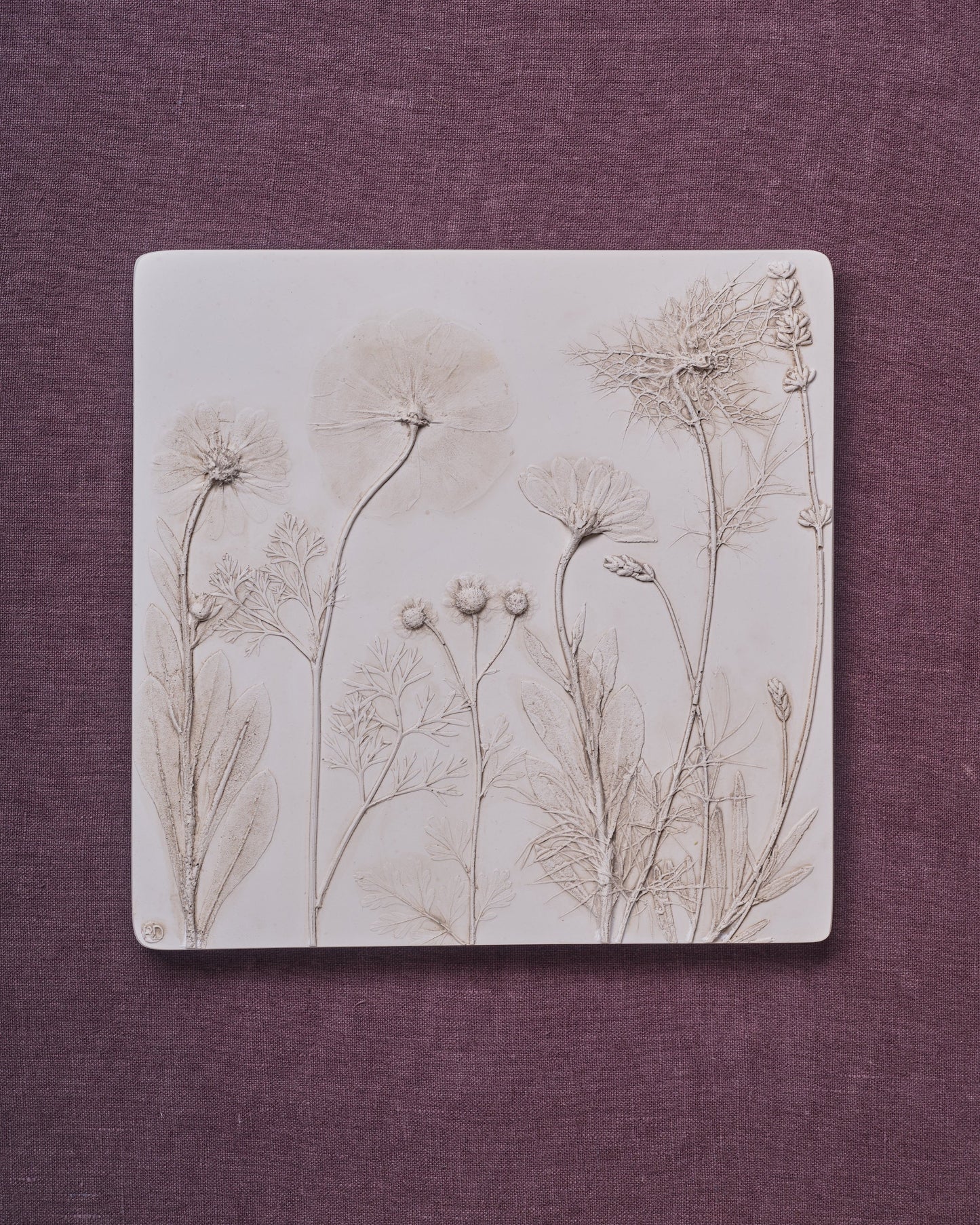 Botanical Relief Tile: Summer
