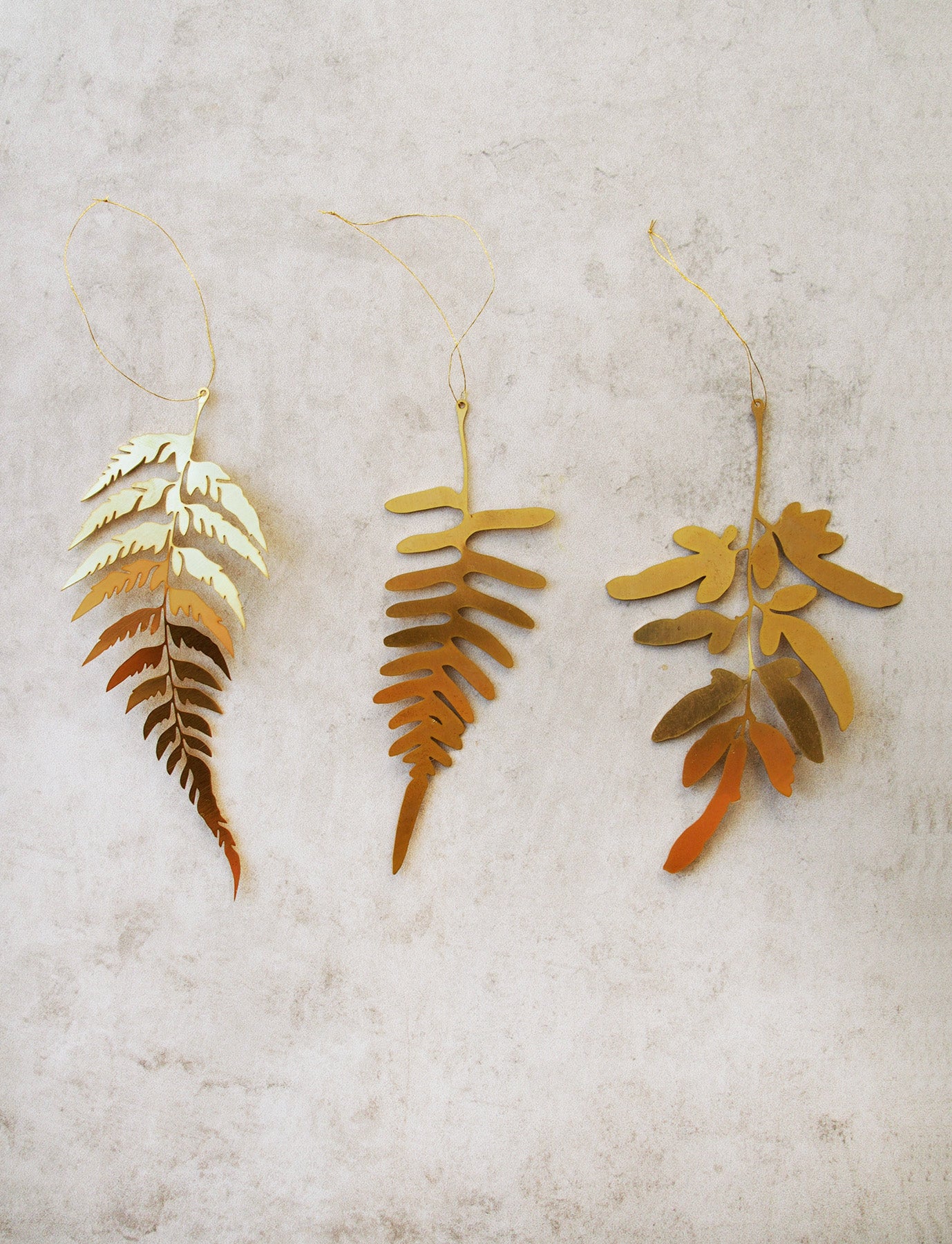 Brass Fern Ornaments