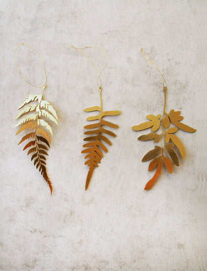 Brass Fern Ornaments