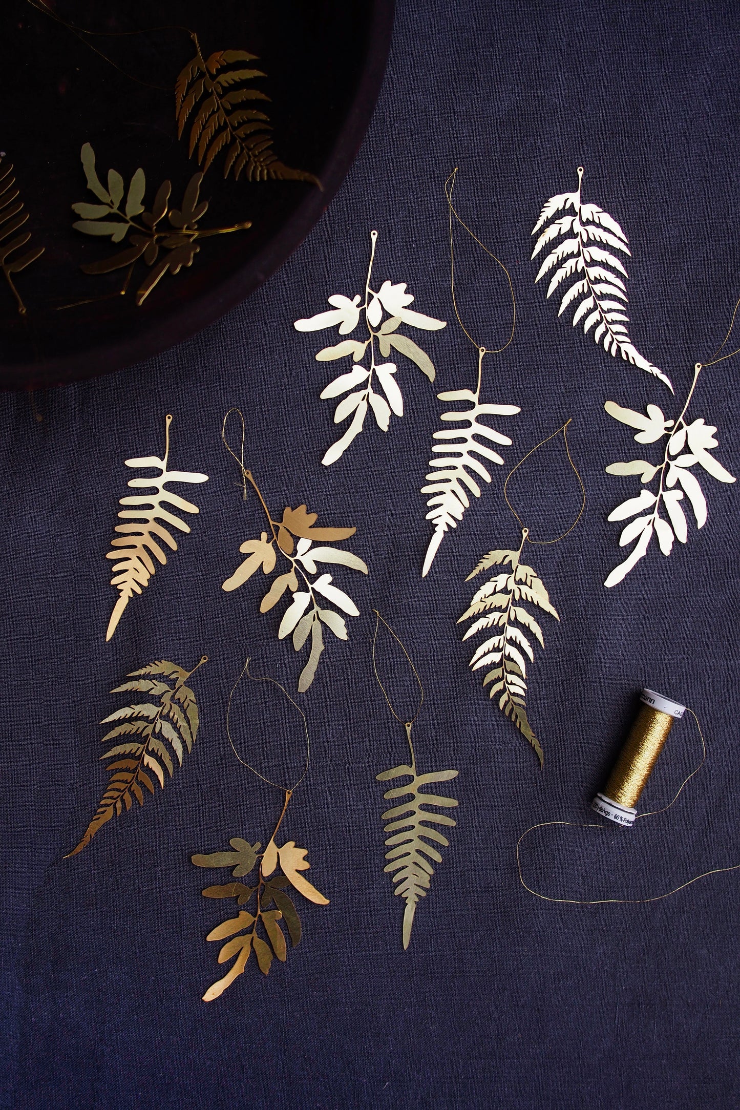 Brass Fern Ornaments