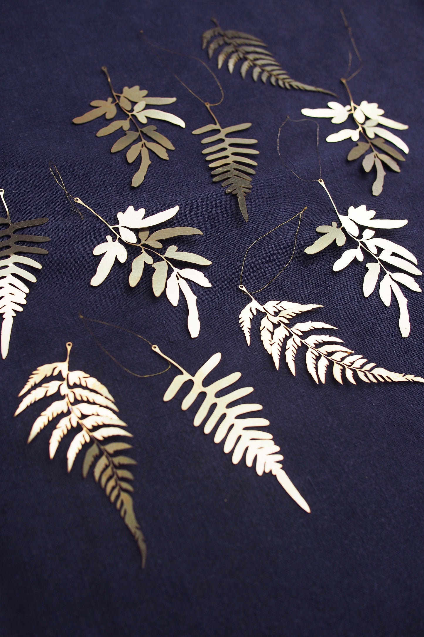 Brass Fern Ornaments