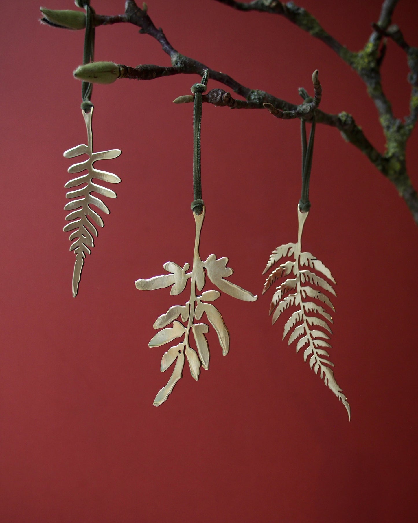 Brass Fern Ornaments