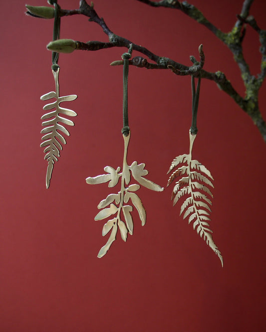 Brass Fern Ornaments