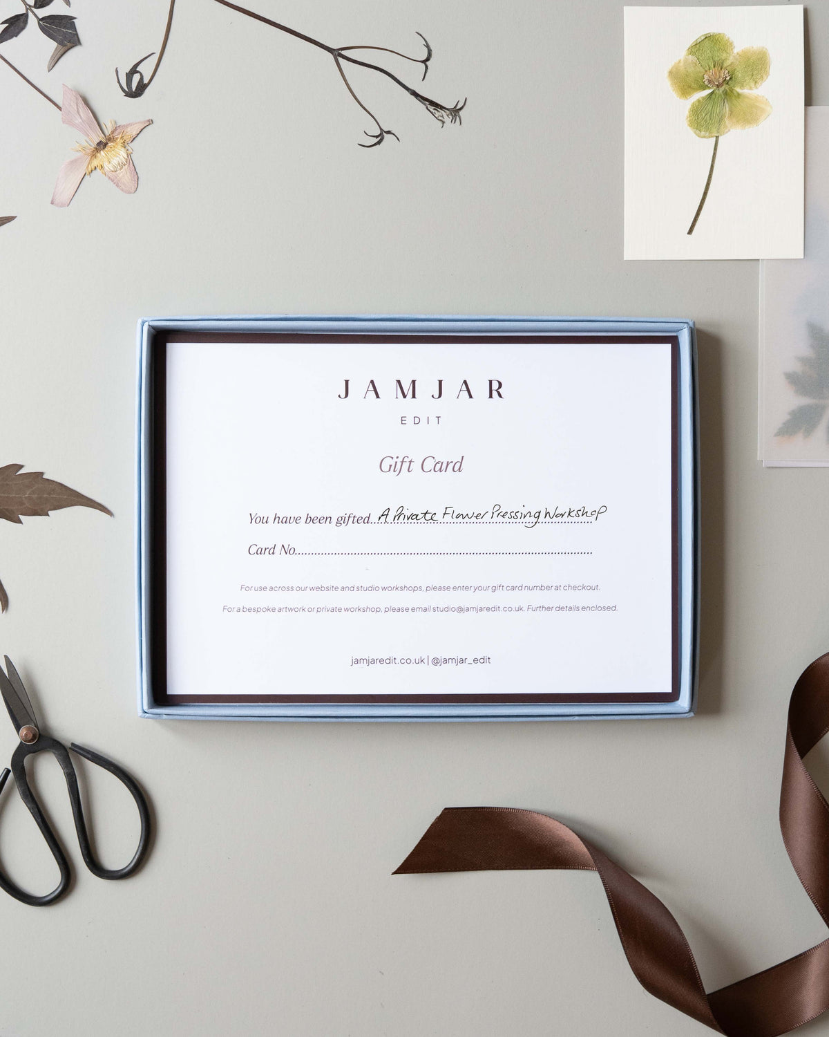 Gift Card – Gift a Private Flower Pressing Workshop
