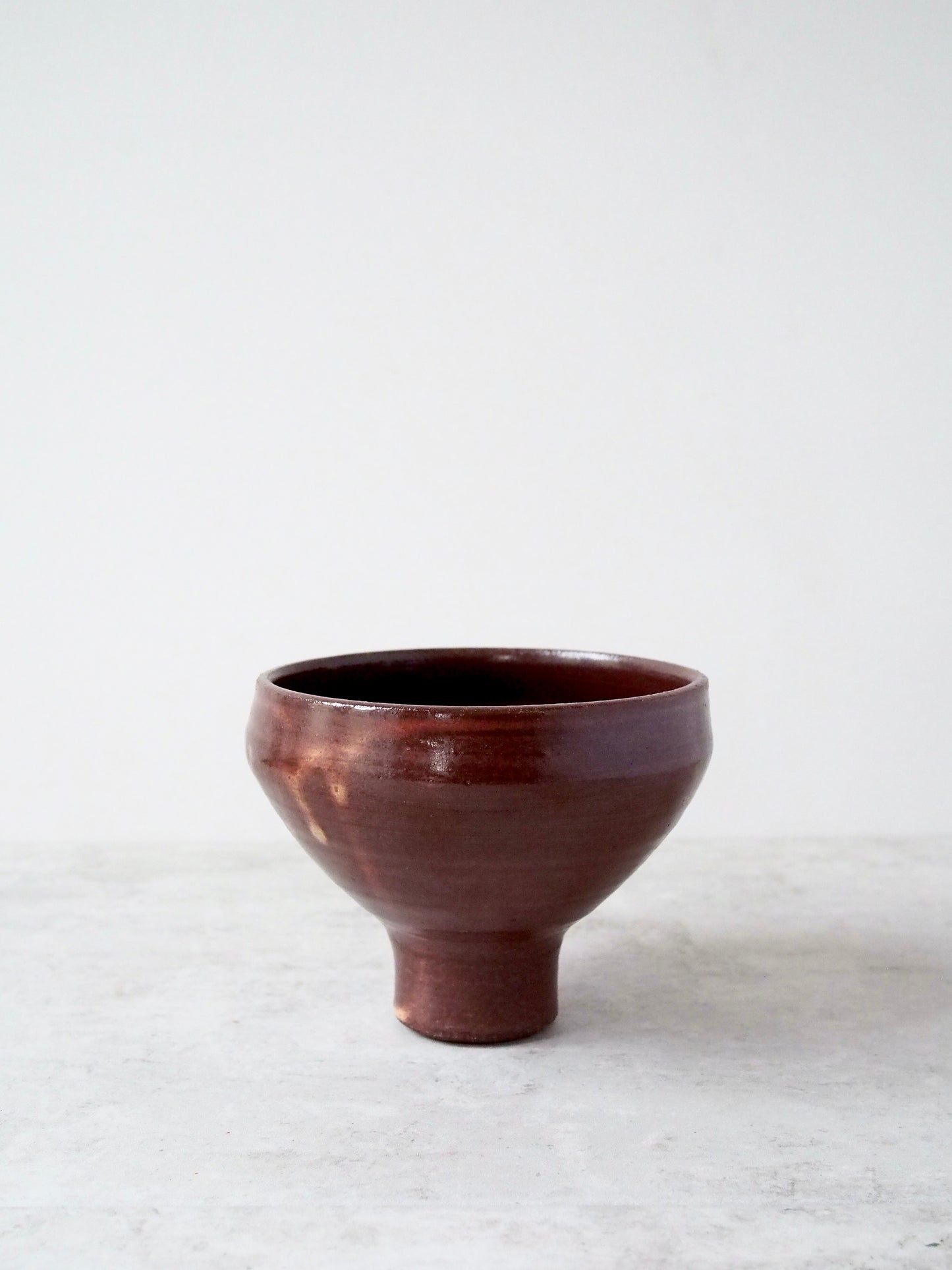 Burnt Red Flower Bowl