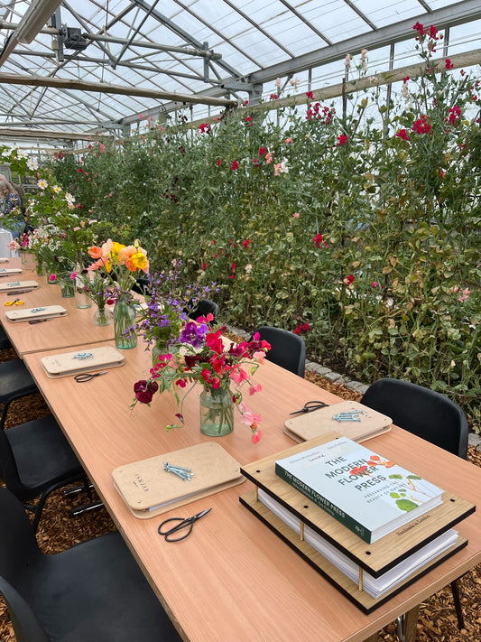 Flower Pressing at Heckfield Home Farm, 17th May