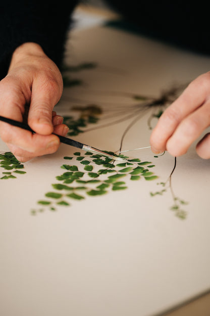 Flower Pressing Workshop at Prussia Cove, Cornwall, 29th April