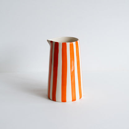 Tangerine Candy Stripe Jug