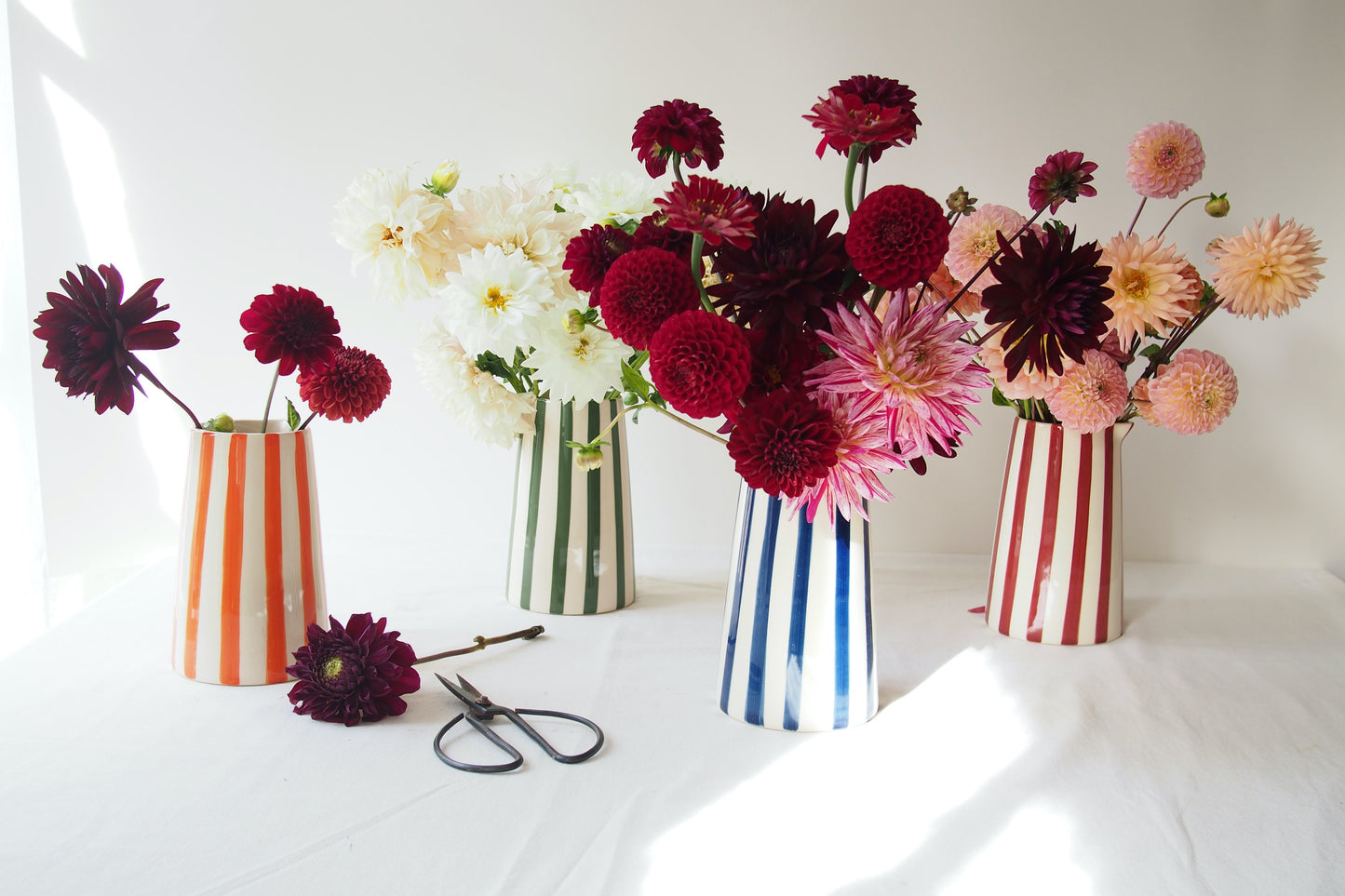 Tangerine Candy Stripe Jug